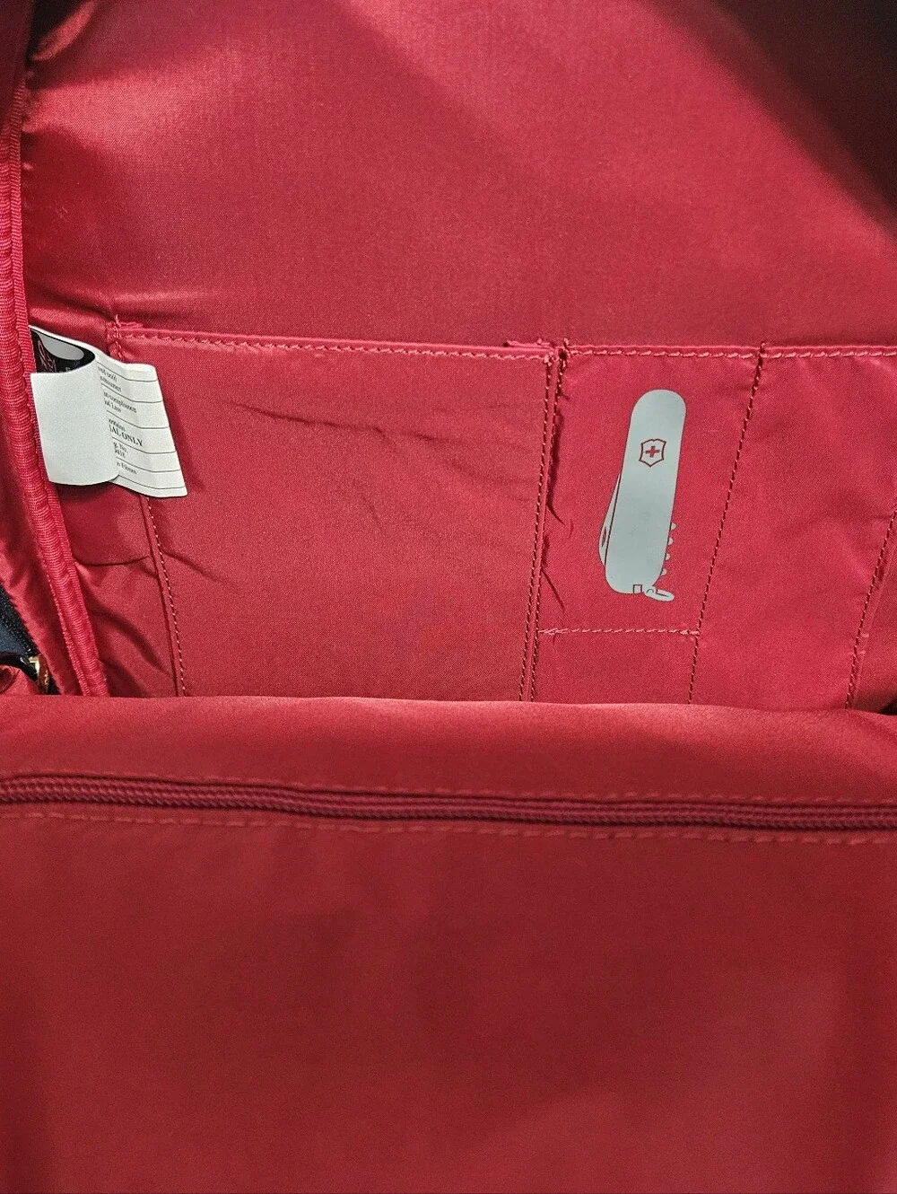 Victorinox Black Travel Laptop Backpack with Gold Zip Accents Red Interior NWT